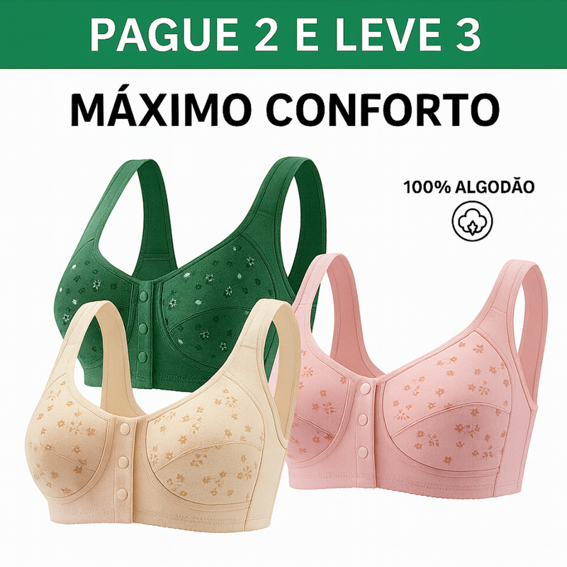 Sutiã Reforçado Frontal -[Pague 2 Leve 3]